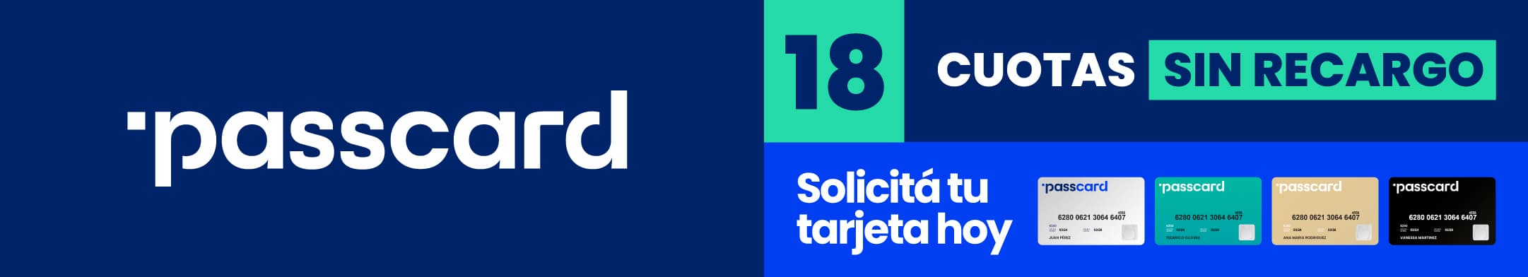 Passcard — solicitá tu tarjeta hoy, 18 cuotas sin recargo